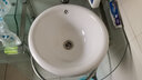 潮窑椭圆形台中盆半嵌入式台上盆洗脸盆洗手盆家用卫生间陶瓷洗面盆 18寸正圆白色盆 赠送下水 实拍图