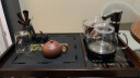 淘慕新中式移动茶桌家用小茶台客厅实木茶车阳台茶几烧水壶一体茶水柜 64长窗花乌金石+黑色玻璃款电器 实拍图