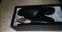 方升真皮舒适软底木地板室内拖鞋简约居家高档轻声一字拖手工定制大码 黑色 绒皮底 42 42、43共码 实拍图