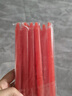 品之德 应急照明粗蜡烛 大号长杆日用烛光蜡烛停电应急防灾照明耐烧 红色10支装2*20cm 实拍图