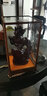 仟盛檀红木摆件鸡翅木玻璃罩工艺品防尘罩宝笼佛像透明展示盒定制过年送礼 8号长21宽21高35厘米 实拍图