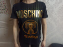 莫斯奇诺（moschino）女士火烈鸟系列黑色棉质圆领短袖T恤 1906 2103 0555 S码 实拍图