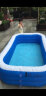 村田稻夫儿童游泳池家用 充气游泳池 婴儿游泳桶可折叠宝宝加大超厚洗澡盆 2.1米蓝白标准套餐 实拍图