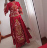 红妆饰佳 秀禾服新娘2026新款中式婚纱礼服结婚敬酒服旗袍女 深红色无钻款 S 实拍图