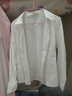 超媛长袖衬衫女商务休闲职业装白色正装女士衬衣面试工作服定制修身OL 长袖V领白色平纹 到货块 M (36) 【86-95斤】 实拍图