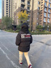 黑盒白美式潮牌立领印花棉服男装冬季棉袄加厚保暖面包服情侣棉衣男外套 SRDD-W233黑色 XL 【建议120-140斤】 实拍图