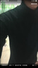 诚景一体绒加绒加厚高领打底衫男修身休闲纯色秋衣t恤男保暖长袖卫衣I 黑色6020不加绒 3XL 实拍图