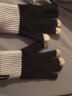 海澜之家（HLA）针织手套男秋冬保暖骑行触屏五指潮 BB黑灰色 均码 晒单实拍图