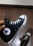 匡威（Converse）儿童高帮帆布鞋春秋男女童魔术贴休闲鞋全明星经典软底小白鞋童鞋 黑色(偏大,拍小一码) 34 【建议脚长21.5cm】 实拍图