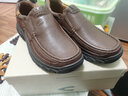 骆驼动感男鞋秋季新款鞋子低帮休闲鞋男士皮鞋真皮户外鞋男套脚一脚蹬鞋 棕色 43 实拍图