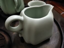 汝道汝窑公道杯单海可养开片汝瓷分茶器陶瓷功夫茶具茶道配件手柄茶海 汝窑四方海-礼盒包装 实拍图
