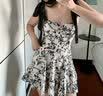 柯帛（KEBO）泳衣女连体韩国ins风性感碎花保守遮肚显瘦2022年新款温泉游泳装 碎花 L 实拍图
