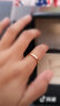 萧邦（Chopard）小冰块18K玫瑰金窄版单钻情侣戒指新年礼物 实拍图
