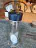 膳魔师（THERMOS）双层玻璃杯商务办公高档水杯男士泡茶杯车载水杯茶水分离节日礼物 TCGA-400-D-GY灰色 实拍图