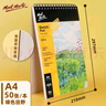 蒙玛特(Mont Marte)文具50页素描本 A4素描纸加厚速写本铅笔炭笔绘画纸美术临摹素描本儿童线圈画纸MSB0085A美术写生 实拍图