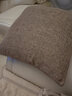 居八佰纯色亚麻沙发抱枕样板房靠垫客厅床头民宿靠枕套现代简约腰枕 咖啡色（加厚素色亚麻） 45*45cm抱枕套+枕芯 实拍图