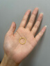 中国黄金（CHINA GOLD） 黄金戒指女3D足金磨砂光圈素圈戒指一世一生情侣对戒礼物送对象 11#/约0.7g 实拍图