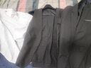 罗蒙西服套装男士商务修身西装男职业正装小西服新郎伴郎结婚礼服外套 灰色单扣【西服+西裤+马甲+衬衫 6XL /200【190-205斤】+7件礼品 实拍图