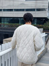 名创优品（MINISO）棉衣男款2026新款冬季菱格外套情侣防寒服轻薄保暖内胆百搭棉服男 【无领棉服】浅咖 XL 180(体重140-160斤) 实拍图