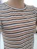短款条纹t恤女短袖新款学生潮上衣修身女士高腰紧身体恤春夏秋 黄色  均码 实拍图
