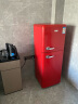 德姆勒（DEMULLER）复古冰箱小型大容量家用租房电冰箱 化妆品静音强劲网红冰箱冷藏冷冻节能  BCD-156中国红 实拍图
