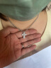 APM Monaco 密镶银色十字架可调节银珠项链简约生日礼物送女友礼物 銀白色十字架可调节银珠项链 晒单实拍图