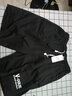 左斯客男夏季宽松休闲男士夏装5分薄款马裤运动大裤衩沙滩裤潮流修身半截中裤男装加大码 黑色 XXXL 实拍图
