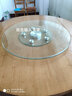 美思来登餐桌转盘钢化玻璃旋转桌面台面玻璃转盘家庭用底座连体圆桌转盘餐 辅助轮转盘直径80cm加厚 实拍图