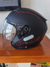坦克摩托车头盔3C四分之三盔T536四季防风B.Duck电动车安全帽男女 亚黑洛克【热卖】【彩色镜片+透明镜片】 M（建议头围53-56cm） 实拍图