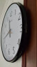 天王星创意时尚简约钟表客厅时钟扫秒机芯挂钟 Q3644-3 黑色 实拍图