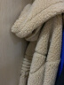 adidas阿迪达斯官方三叶草男女美式复古风仿羊羔绒运动夹克外套 浅卡其/金 L 晒单实拍图