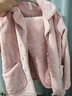 芬腾 珊瑚绒睡衣女冬季加厚法兰绒开衫加绒休闲秋冬款家居服套装 粉色 M 实拍图