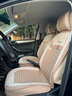 老垫家新款亚麻汽车坐垫四季通用全包围养生布艺座垫汽车座套全包座套 经典舒适款-温馨米-标准版 全车五座-下单留言车型 实拍图