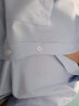 佐马仕 短袖衬衫男士衬衣商务休闲大码职业装工装夏季免烫修身工作服 GD02纯蓝色短袖 38/M（105-115斤） 实拍图