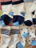 南极人 婴儿袜子 新生儿宝宝棉质袜子男女童袜子儿童地板袜四季蓝色款 S 实拍图