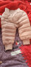 童泰冬季5月-4岁婴幼儿宝宝加厚款连帽外出羽绒服外套上衣 豆沙色 100cm 实拍图