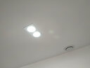 欧斯照明LED双头筒灯吊顶格栅灯长方形射灯嵌入式天花灯双筒灯双孔斗胆灯 【银色】6W白光 开孔8*16cm 实拍图