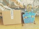 唐赋中国风特色礼品刺绣手提包旗袍钱包母亲节礼物送妈妈手拎包 海水江崖-蓝色 实拍图