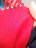 上海故事羊绒围巾女冬保暖加厚加大围脖披肩 百搭格纹素色经典礼199100 198018/红色 晒单实拍图