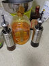 COOWELL调料瓶油壶玻璃防尘不漏油厨房用品不锈钢壳油瓶调味酱油醋料酒瓶 A款握手控油壶--6支装 300ml 实拍图