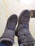 AU&MU澳洲雪地靴女冬季保暖皮毛一体加绒防滑大棉鞋魔术贴羊毛短筒女靴 灰色 【羊皮毛一体】182 39 实拍图