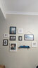 一面墙照片墙组合实木相框挂墙婚纱照家庭墙上相册框过道装饰画框免打孔 9框黑白框+现代艺术+不含玩偶 实拍图