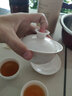 一品仟堂德化白瓷三才盖碗茶杯单个高档茶具套装不烫手公道杯羊脂玉泡茶碗 万里江山小号玲珑盖碗[100ml] 实拍图