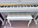 海蒂诗电钢琴88键重锤电子钢琴儿童初学者幼师专业成人立式智能数码钢琴 P-312时尚白-配重力度-配琴凳 实拍图