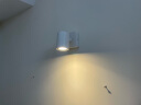 玛兰名灯（MERLONG） 壁灯床头卧室阳台酒店工程创意简约现代阅读旋转墙壁射灯壁灯 白色（6瓦-暖光）无开关 实拍图