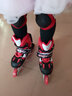拓呈溜冰鞋儿童全套装成人男女小孩旱冰鞋滑冰鞋轮滑鞋直排轮初学者 紫前闪光套装(头盔+护具+配件) M （适合鞋码31-35码）适合脚长20-23CM 实拍图