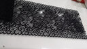 三爱黑色宽蕾丝花边DIY衣服裙子裤子装饰镂空蕾丝边丝带布料辅料 黑色5#宽约18cm【2米】 实拍图