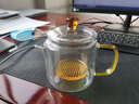 全度（Quandu）玻璃茶壶耐热玻璃泡茶壶带过滤内胆彩把花茶壶煮茶壶煮茶器加厚 黄把神奇壶 实拍图
