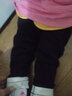 贝瑞加（Babyprints）女宝宝秋冬裤子小女孩加绒打底裤幼儿园儿童保暖长裤 黑110 实拍图