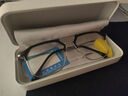 镜沁 男女防蓝光变色眼镜商务近视可配度数大框瘦脸显脸小平光眼镜 黑银框【变灰色】 配1.56防蓝光变色0-400度 实拍图